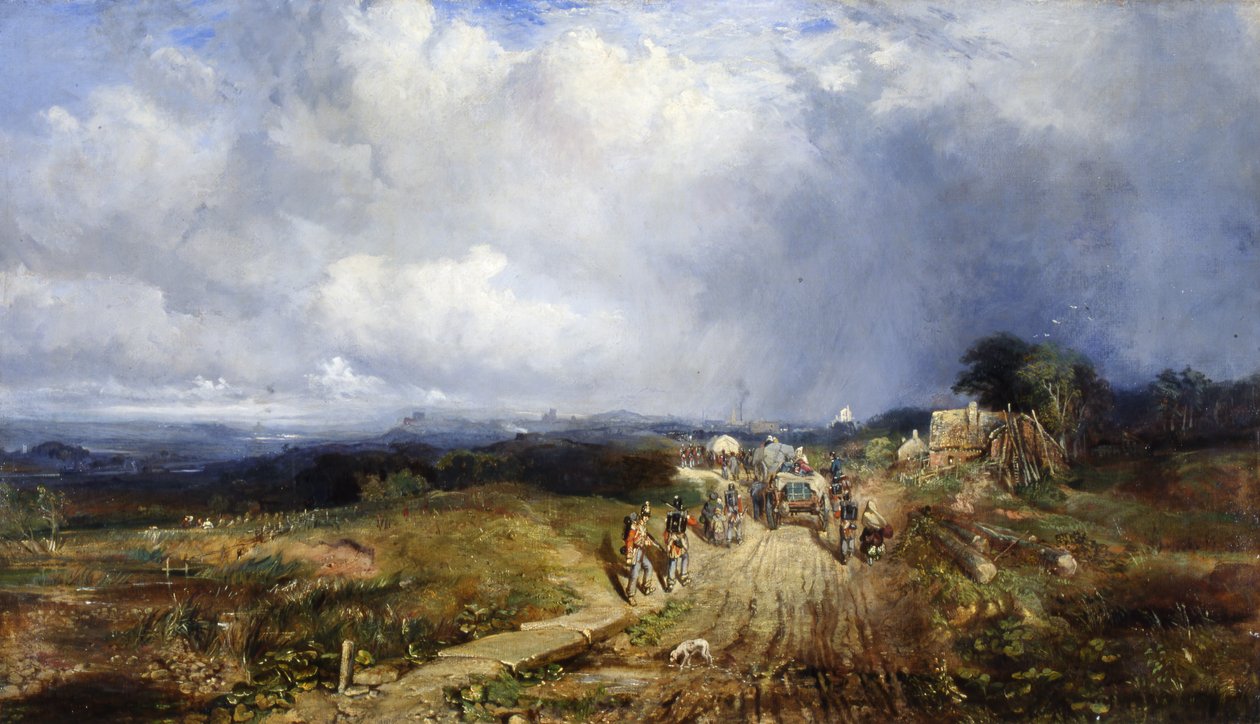 Carros de Equipaje Aproximándose a Carlisle, 1849 de Samuel Bough