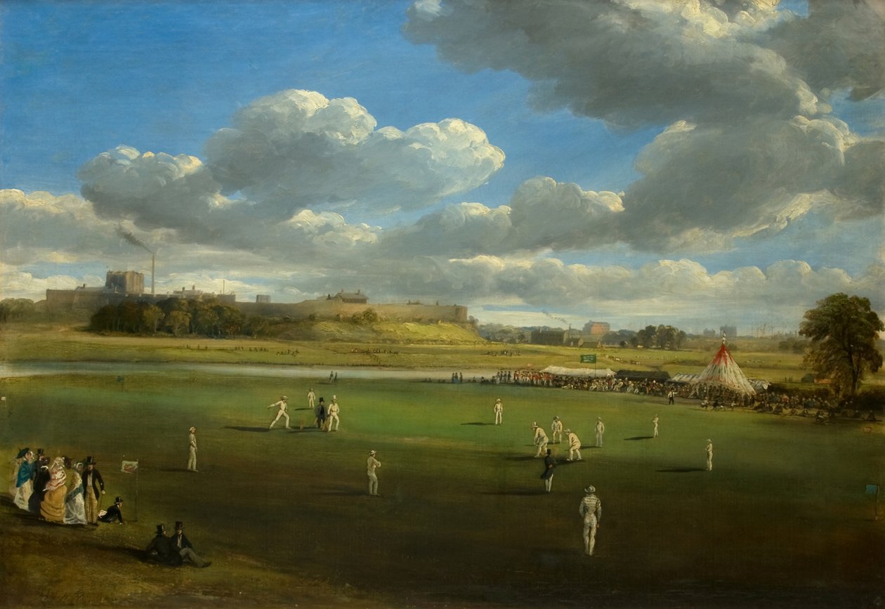 Partido de cricket en Edenside, Carlisle de Samuel Bough