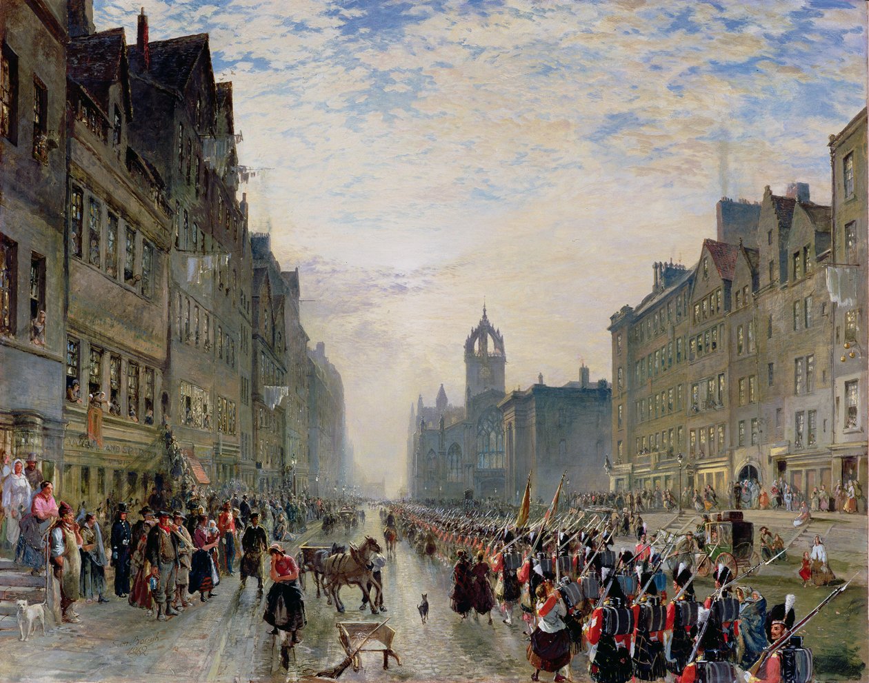 La calle principal, Edimburgo de Samuel Bough