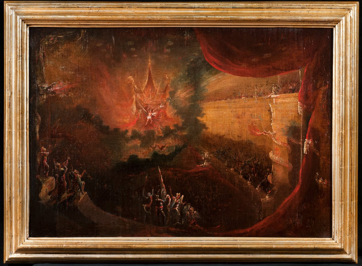 Satanás entronizado en el infierno de Samuel Colman