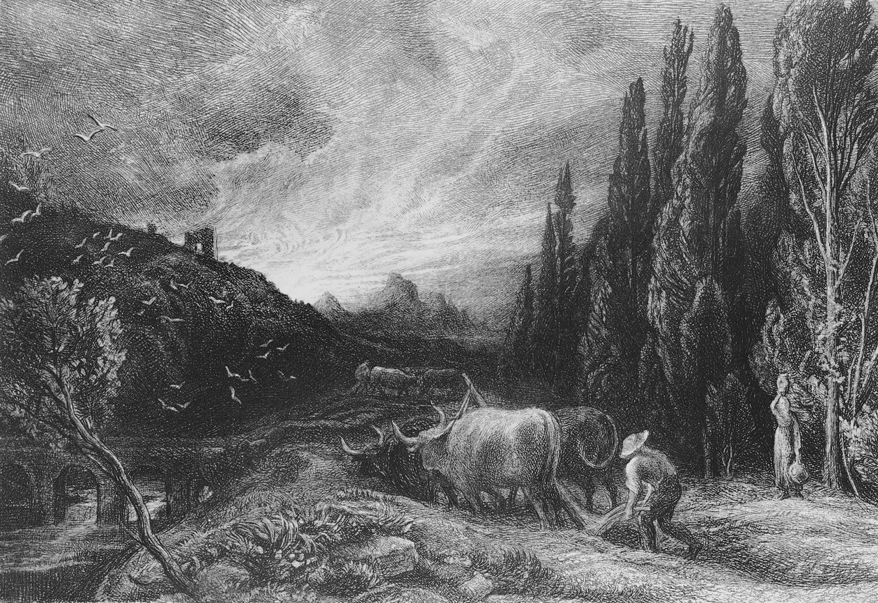 El primer labrador, 1861-79 de Samuel Palmer