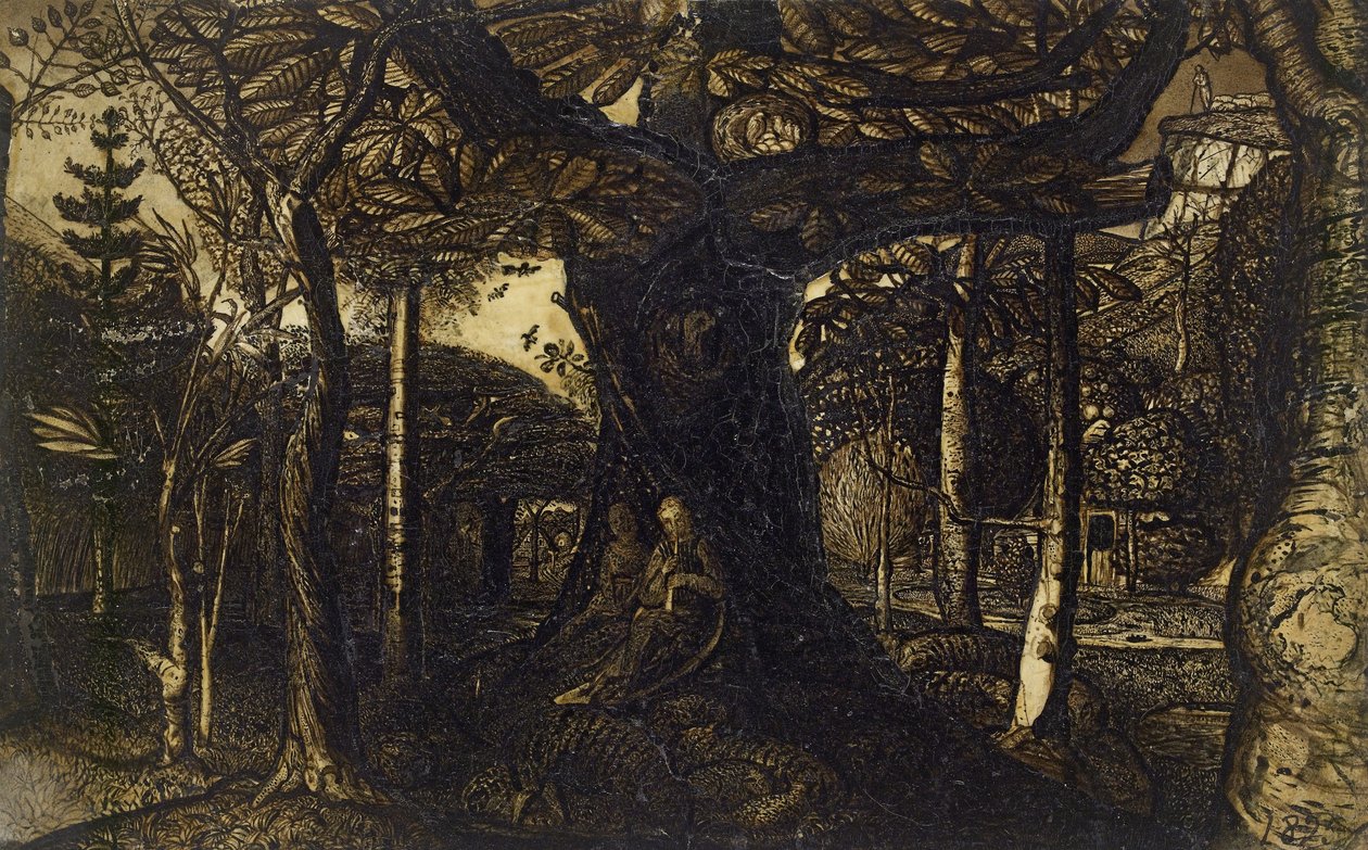 Los bordes de un bosque, 1825 de Samuel Palmer