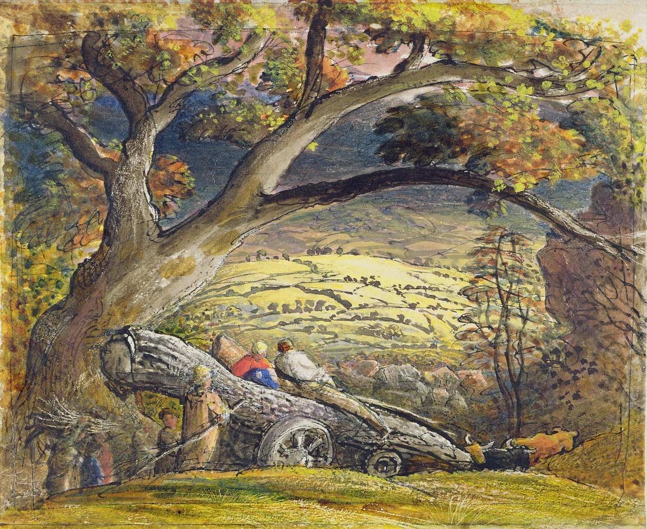El carro de madera, c.1833-34 de Samuel Palmer