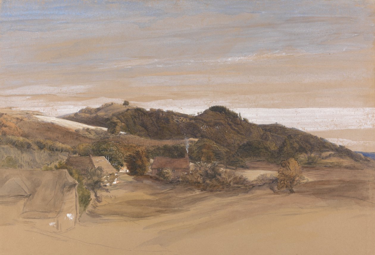 Colinas de Underriver, cerca de Sevenoaks, Kent, desde los terrenos de J. Herries, Esq. de Samuel Palmer
