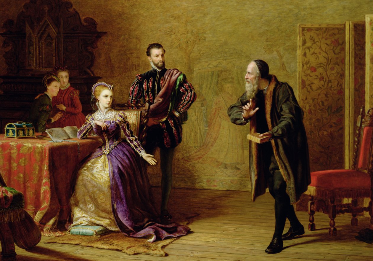 María, Reina de Escocia (1542-87) y John Knox (c.1512-72) de Samuel Sidley