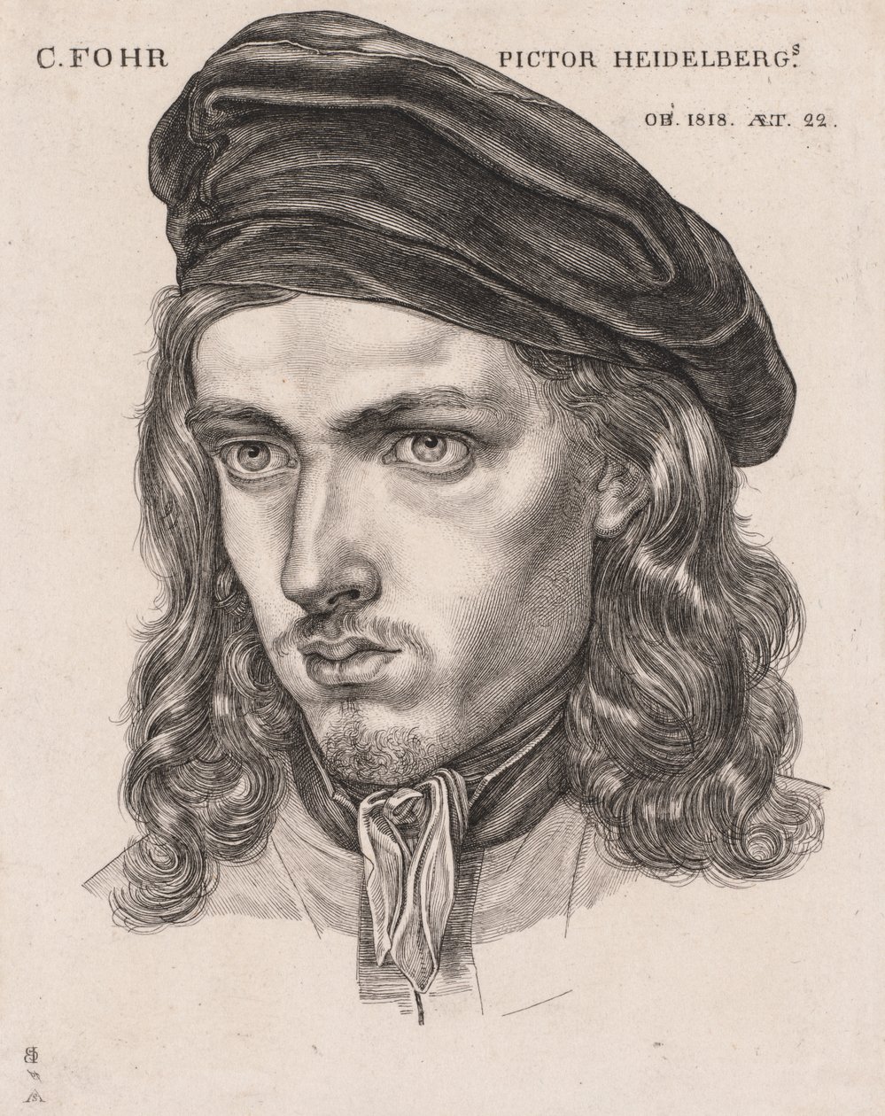 Retrato de Carl Philipp Fohr de Samuel Amsler
