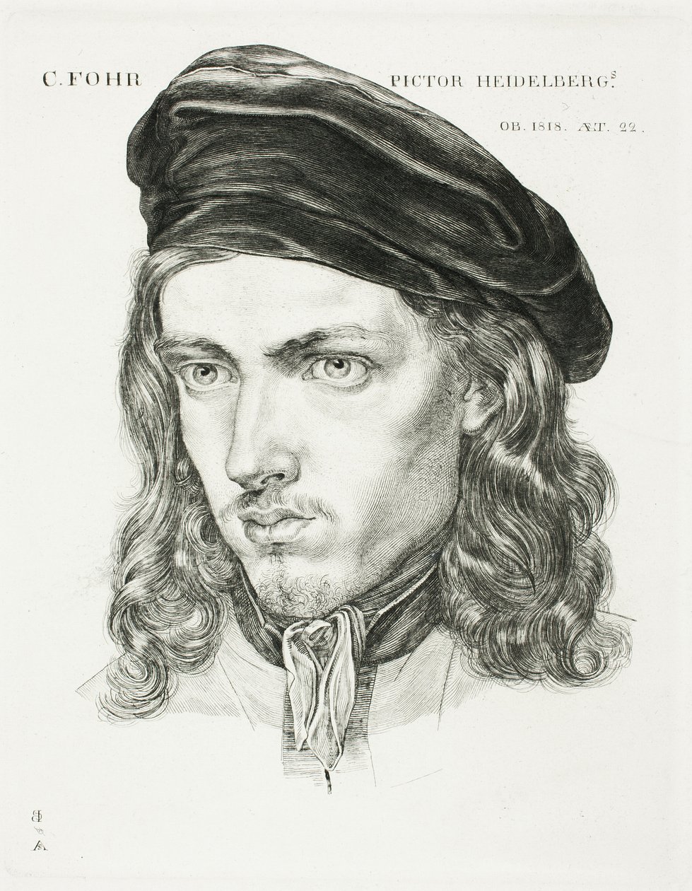 Retrato de Carl Philipp Fohr de Samuel Amsler