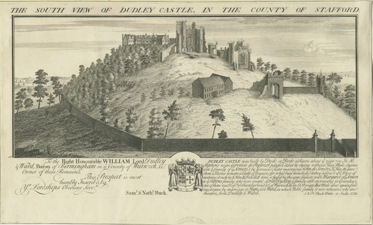Castillo de Dudley de Samuel Buck