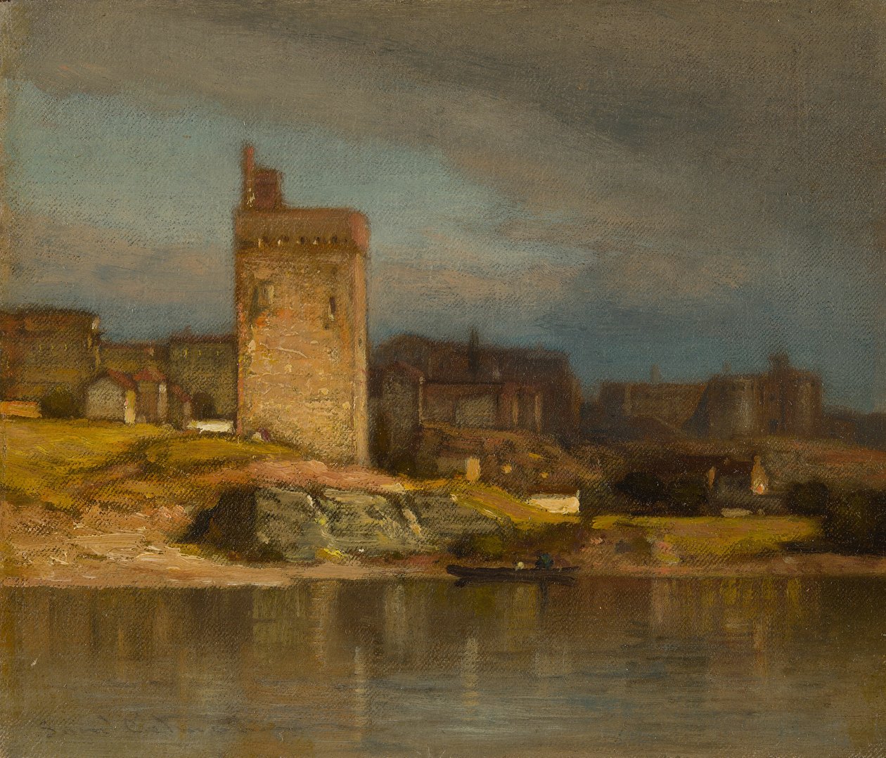 Vieja torre en Aviñón, c. 1875 de Samuel Colman