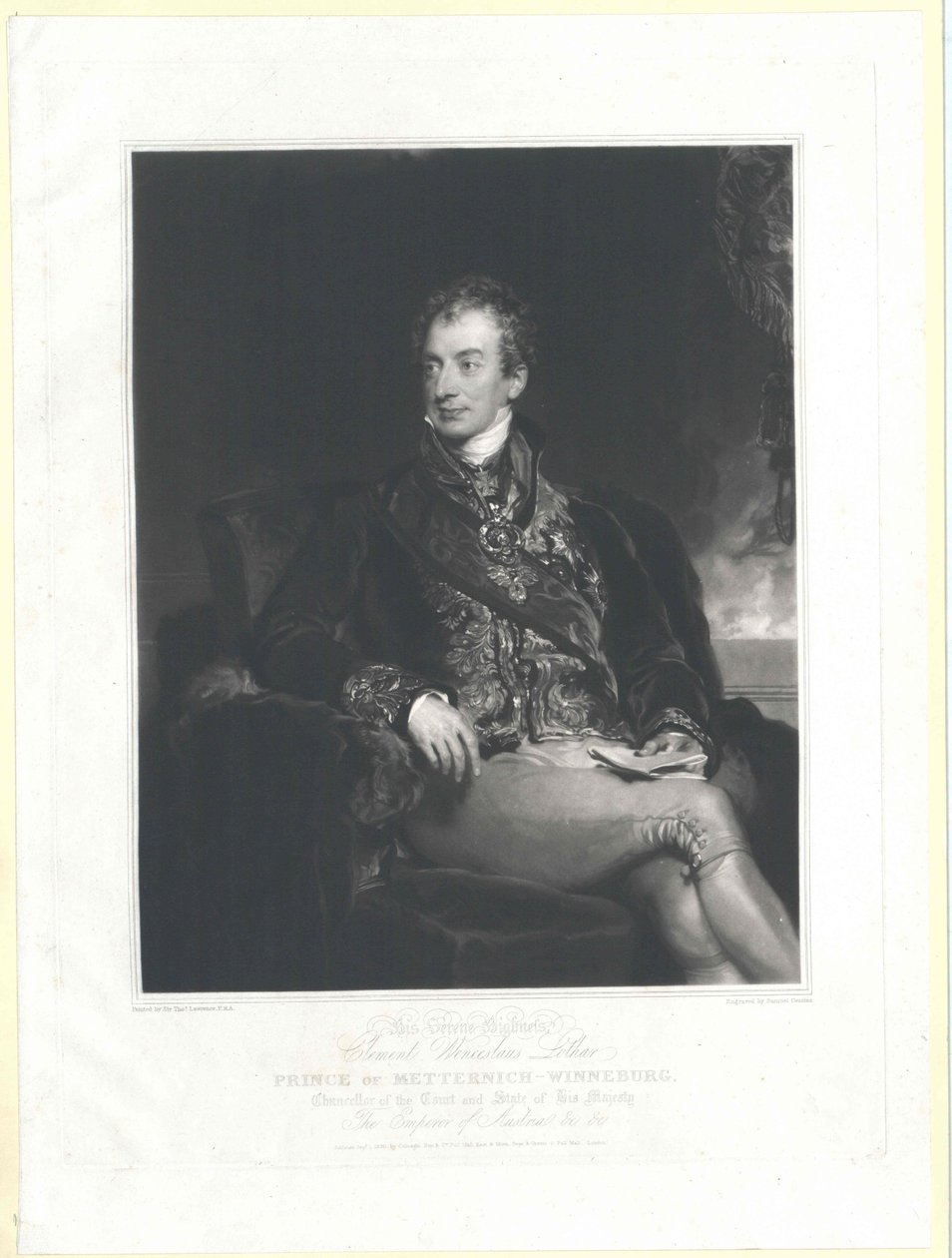 Clemente Wenzel Lothar príncipe de Metternich-Winneburg de Samuel Cousins