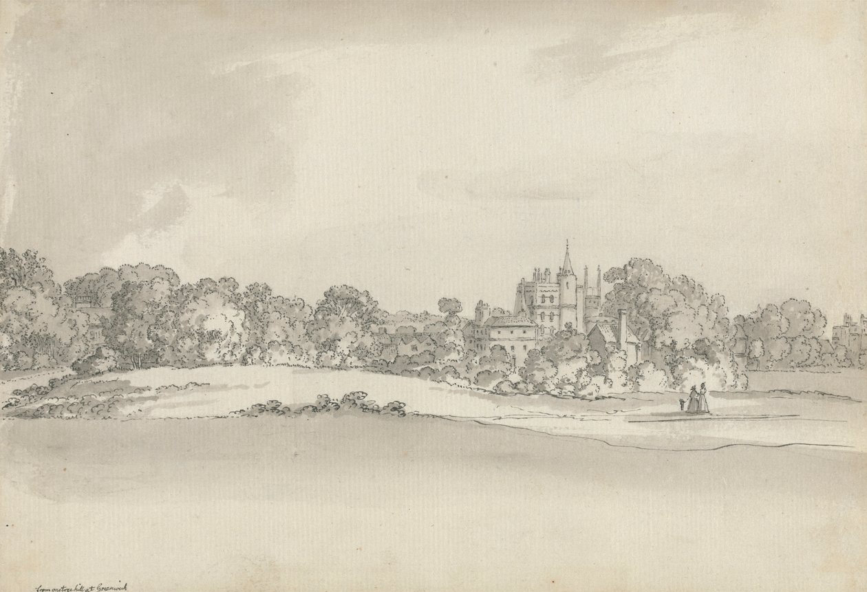 Castillo de Vanbrugh, Greenwich de Samuel Hieronymus Grimm