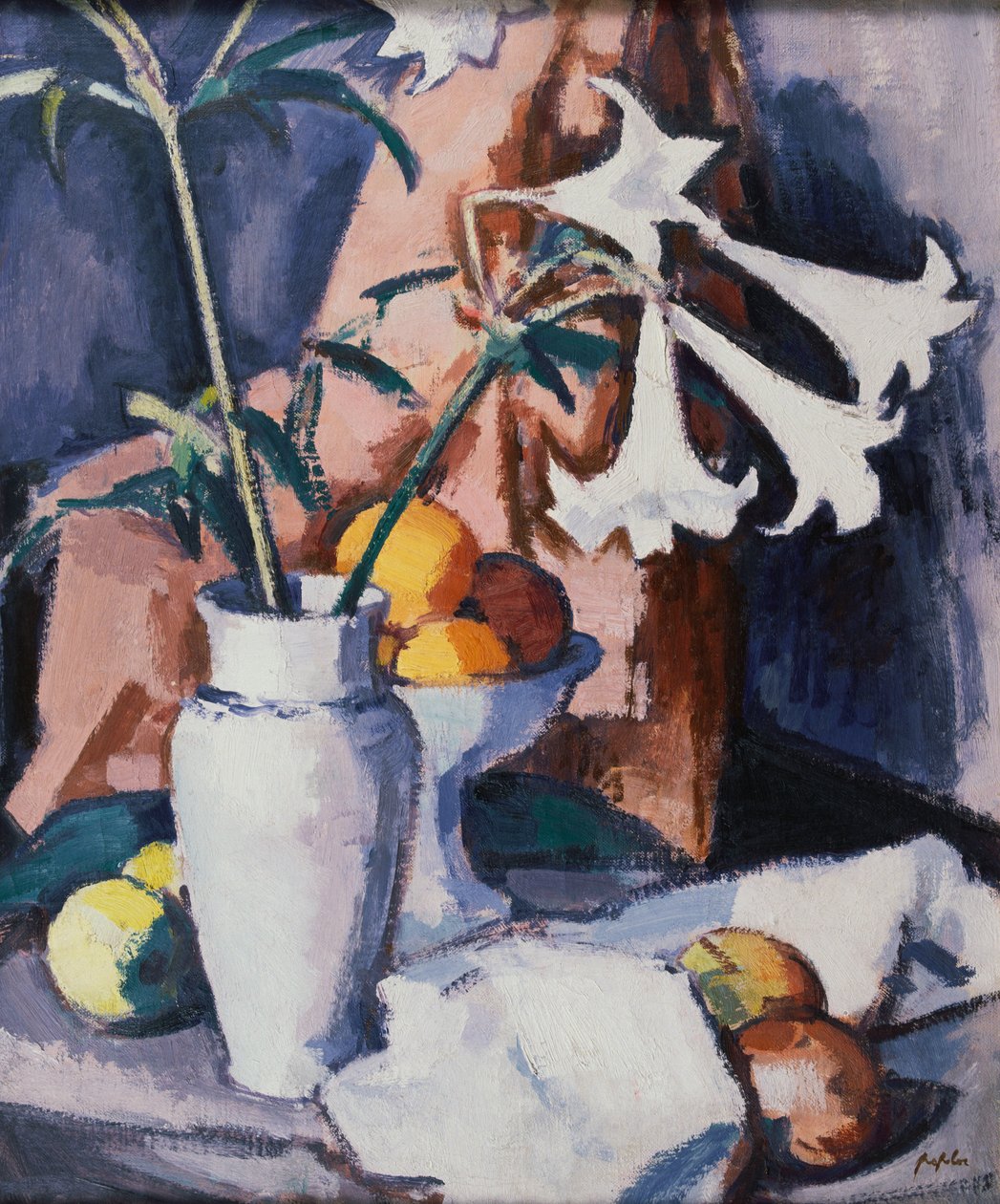 Lirios de Madonna, c.1926 de Samuel John Peploe
