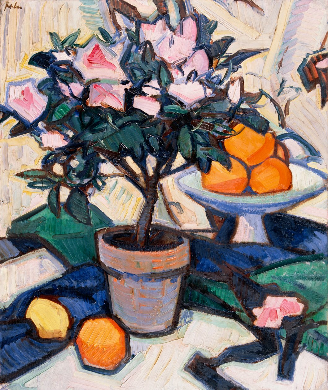 Azalea rosa y naranjas, c.1913 de Samuel John Peploe