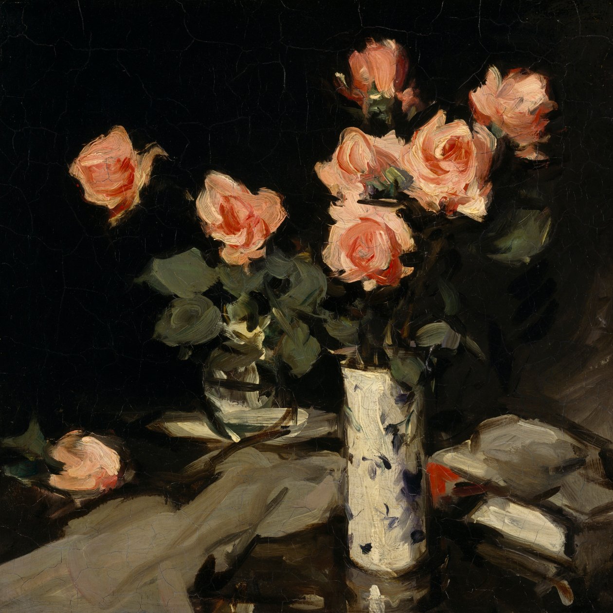 Rosas (óleo sobre lienzo) de Samuel John Peploe