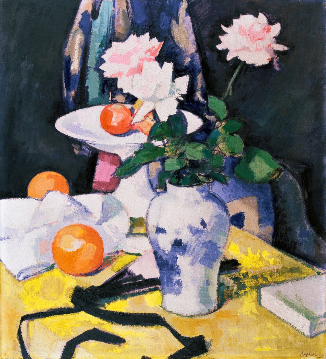 Rosas y naranjas de Samuel John Peploe