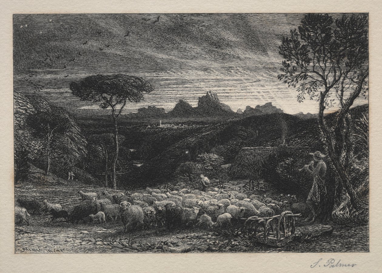 Abriendo el Redil, 1880 de Samuel Palmer