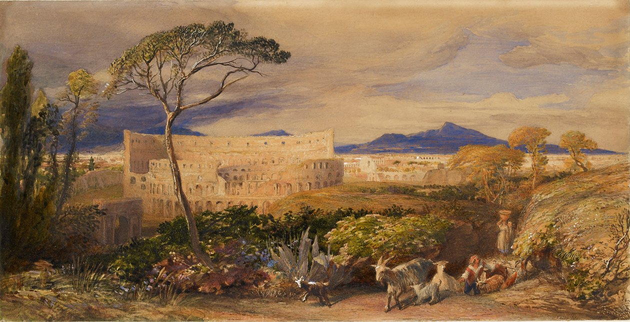 El Coliseo y el Monte Albano, c. 1843 de Samuel Palmer