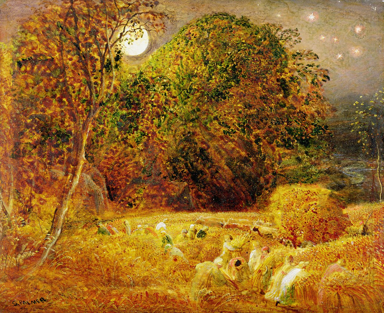 La luna de la cosecha de Samuel Palmer