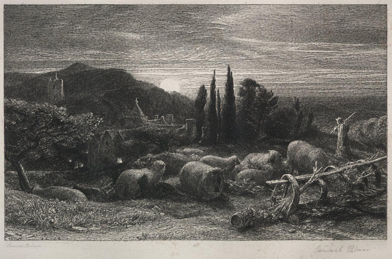 La luna creciente de Samuel Palmer