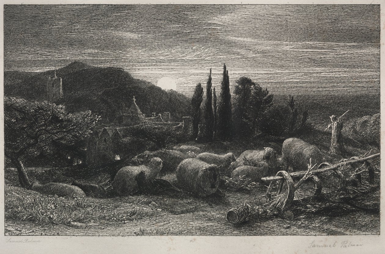 La luna creciente de Samuel Palmer