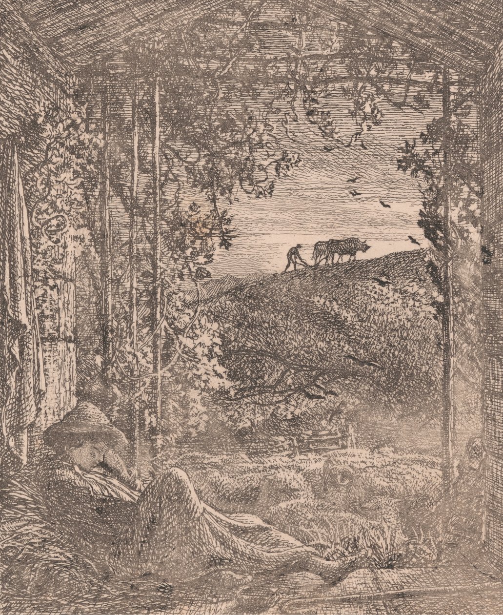 El pastor dormido de Samuel Palmer