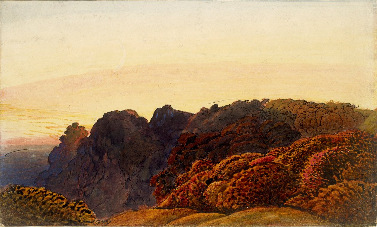 Crepúsculo amarillo de Samuel Palmer