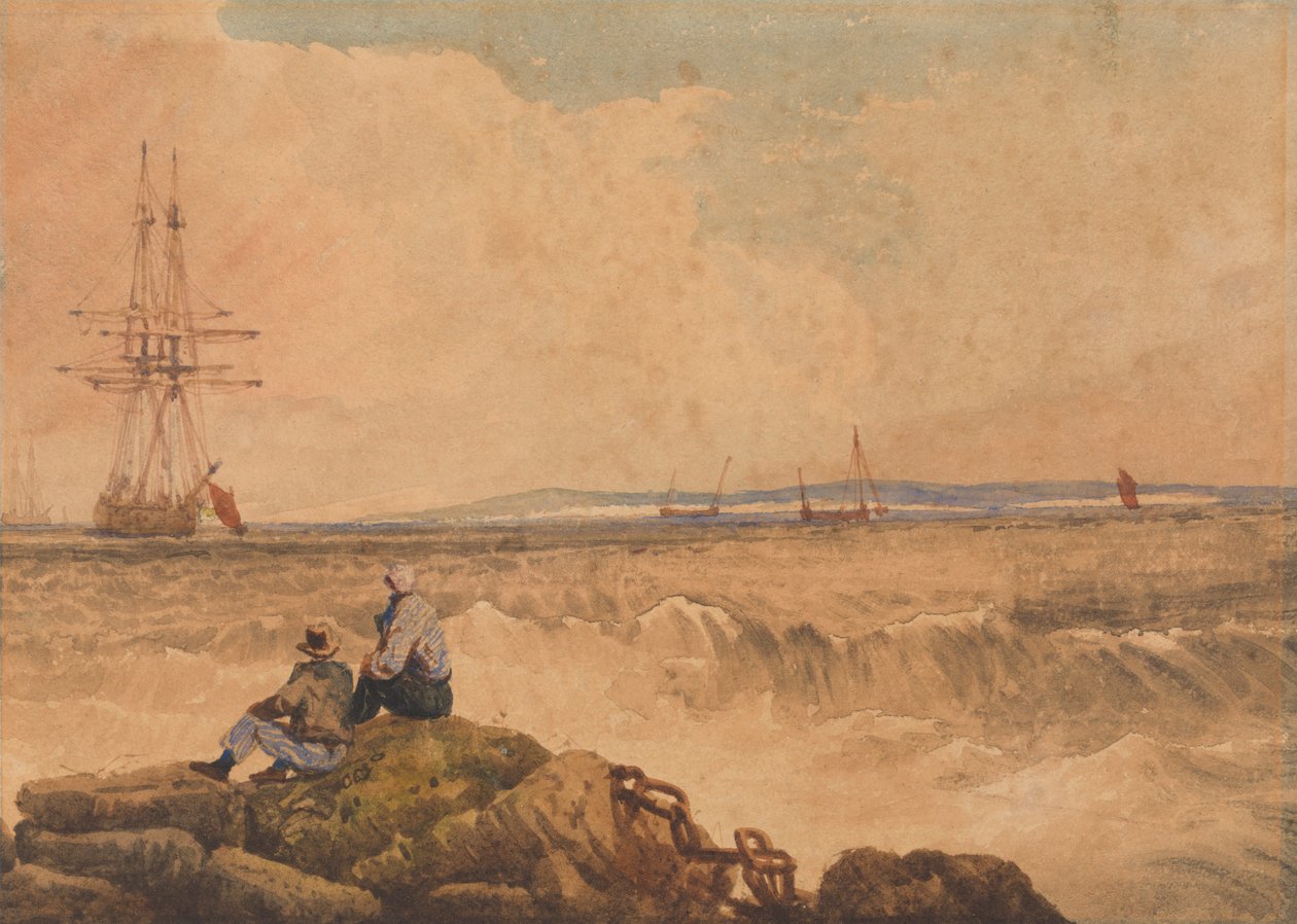 Escena costera de Samuel Prout