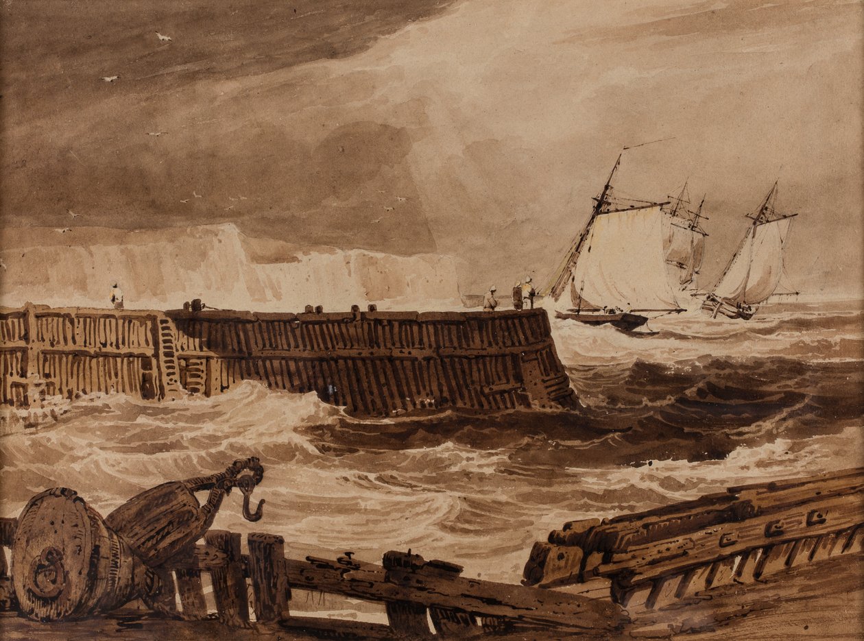 Escena costera de Samuel Prout