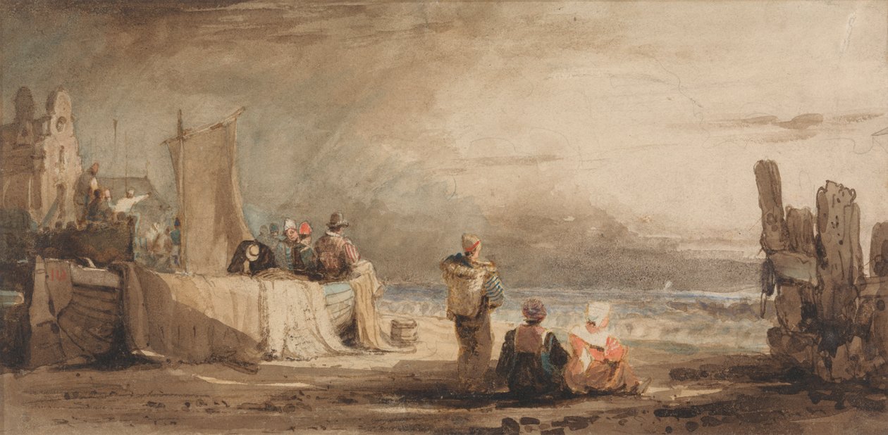 Figuras en una playa de Samuel Prout