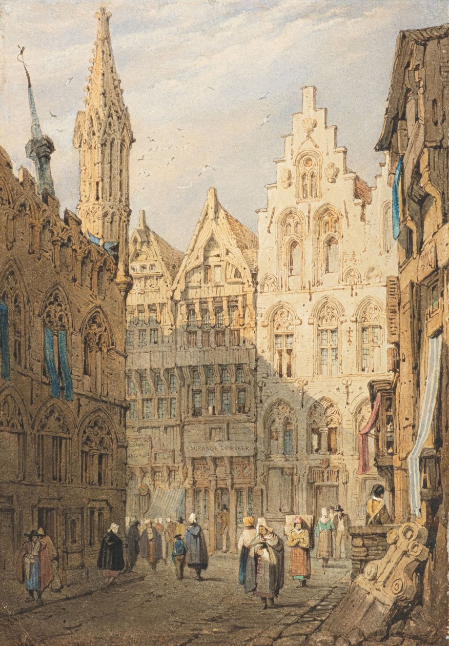 Ypres (acuarela) de Samuel Prout