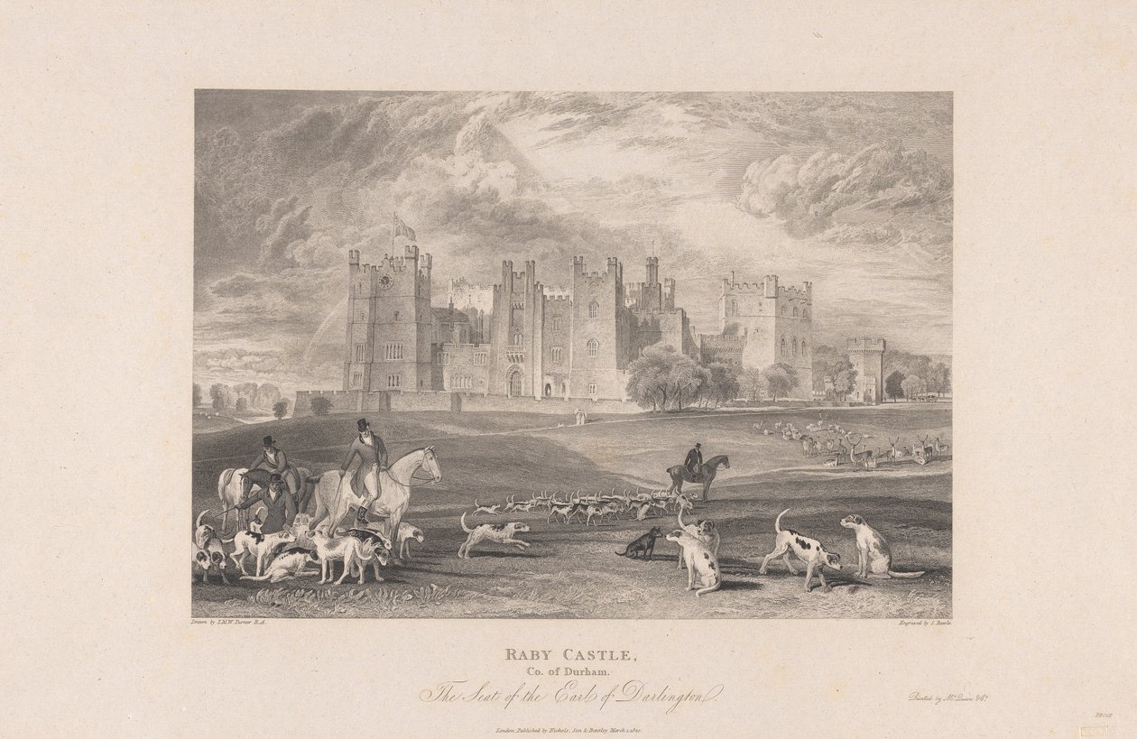 Castillo de Raby, Condado de Durham de Samuel Rawle
