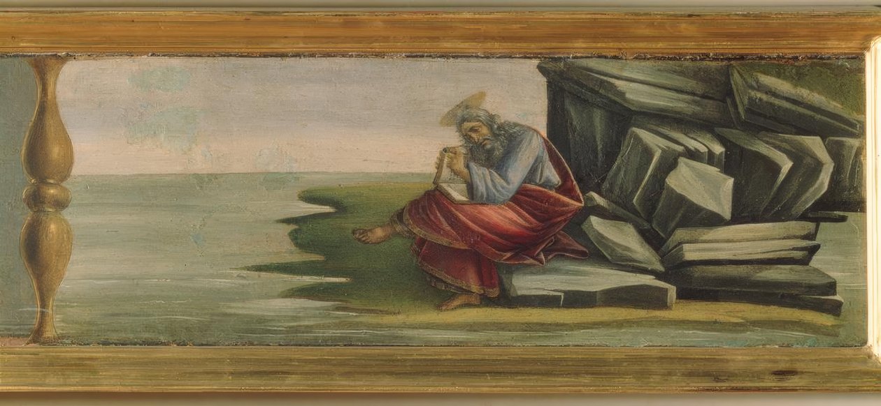 Juan en Patmos de Sandro Botticelli