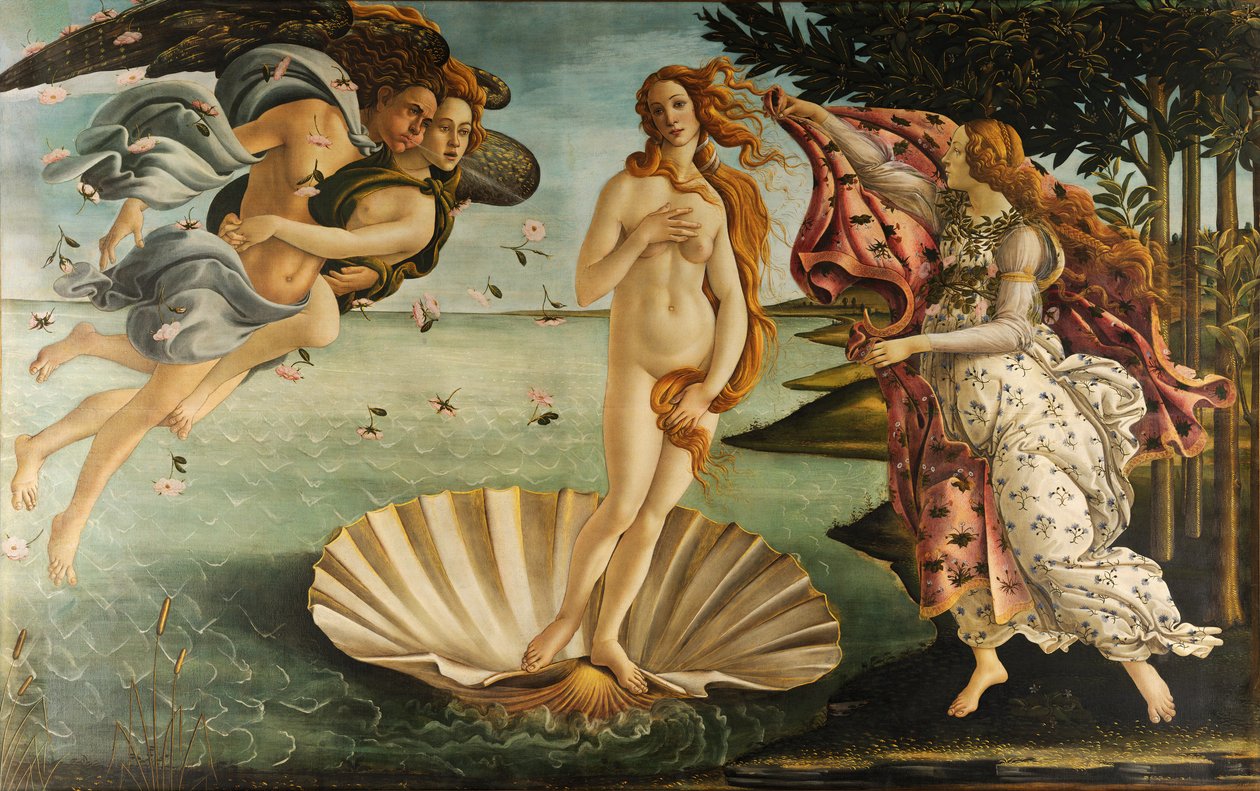 El nacimiento de Venus (editado) de Sandro Botticelli
