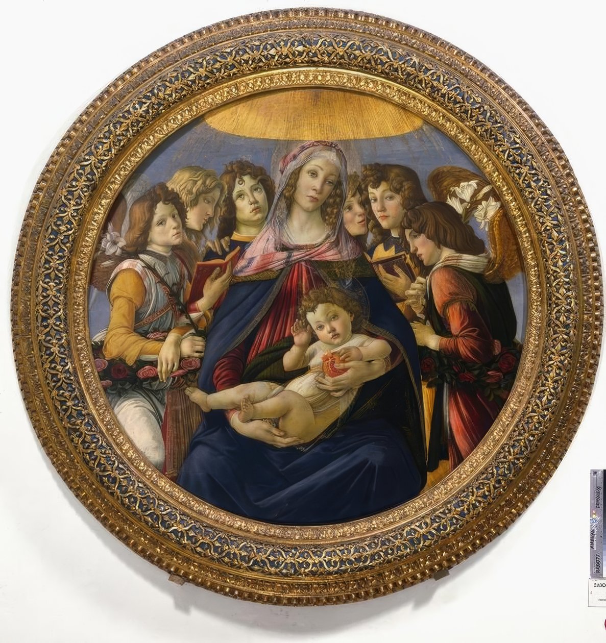 María con el niño y seis ángeles de Sandro Botticelli
