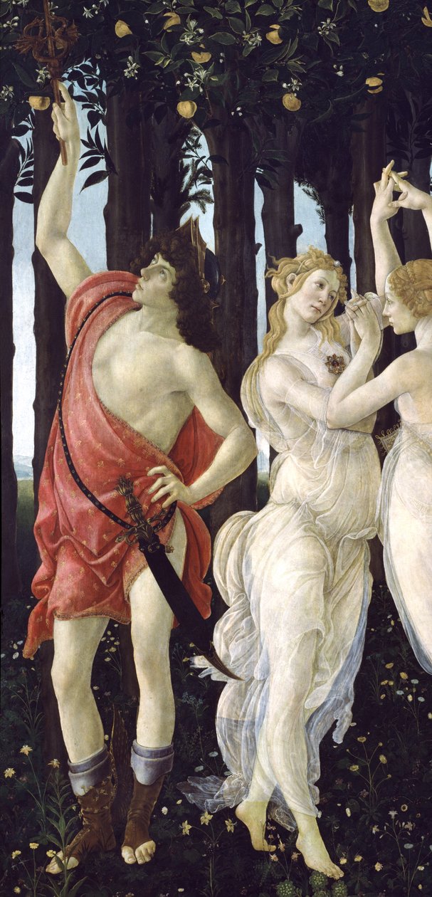 Primavera, c.1478 (detalle) de Sandro Botticelli