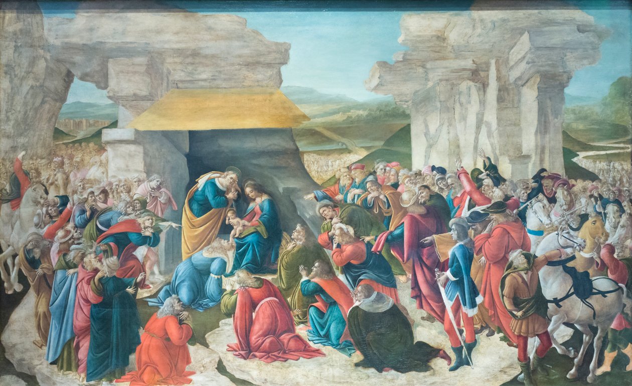 Adoración de los Reyes Magos de Sandro Botticelli