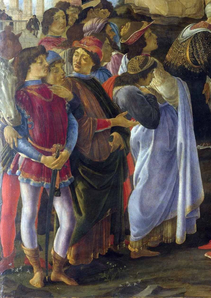 Detalle de la Adoración de los Reyes Magos de Sandro Botticelli
