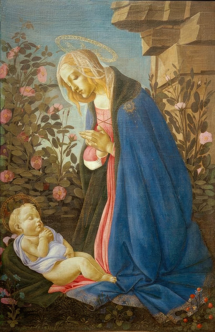Adoración del niño (Madonna Wemyss) de Sandro Botticelli
