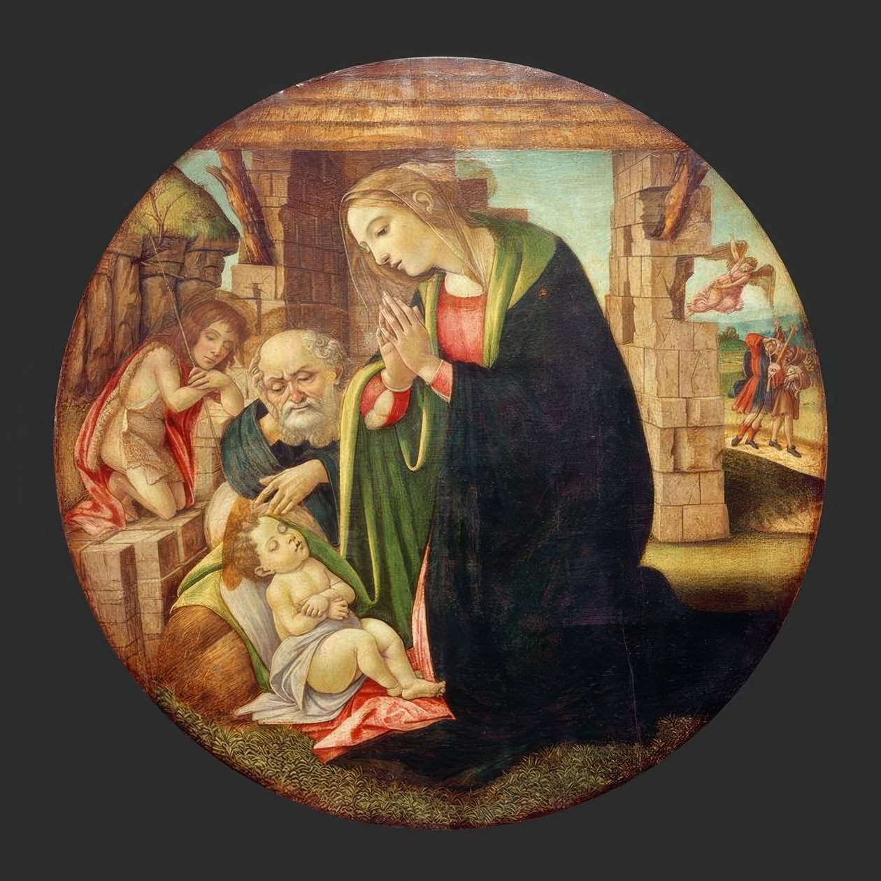 Adoración del niño con San Juan niño de Sandro Botticelli