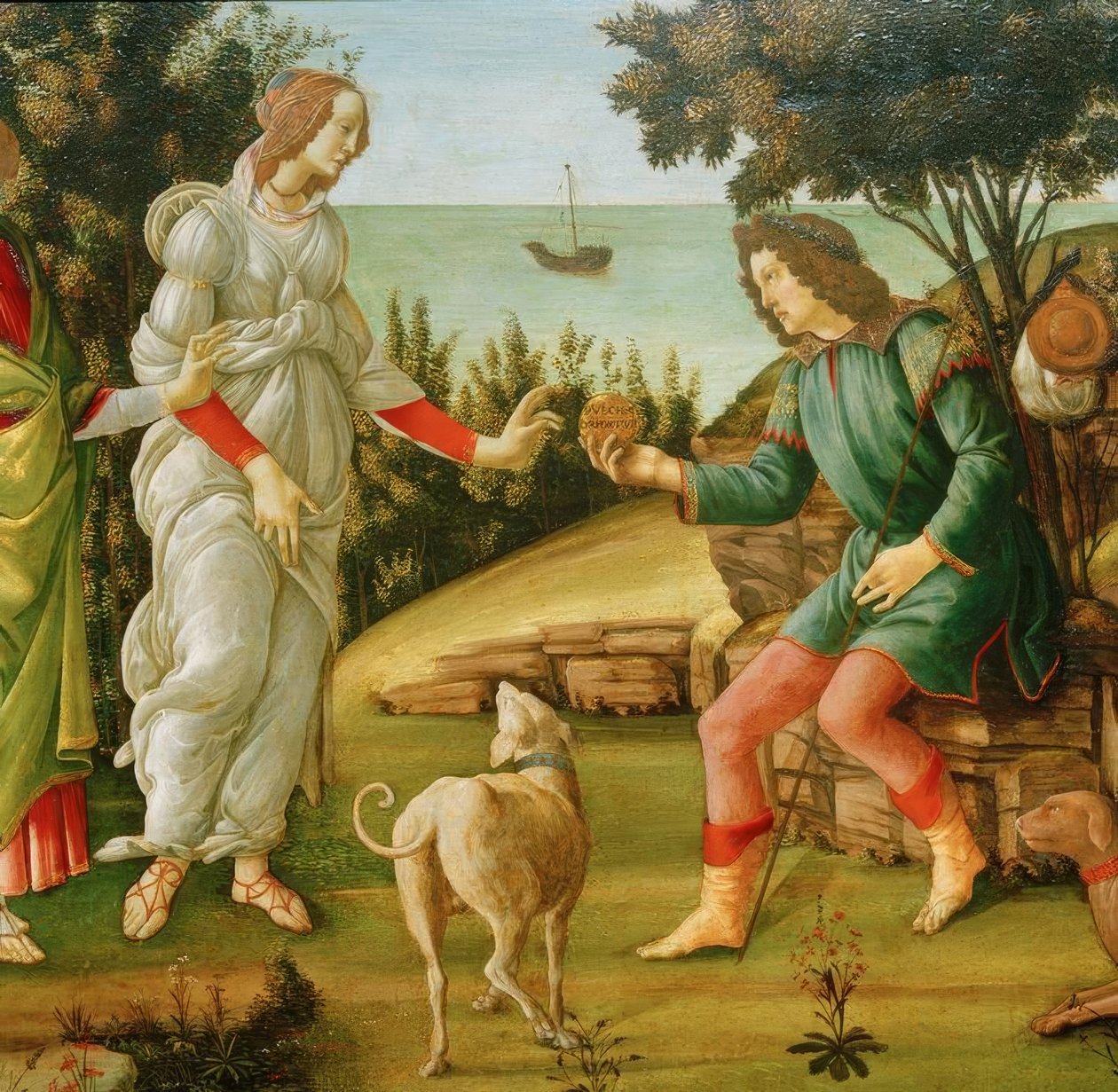 El juicio de Paris (Venus y Paris) de Sandro Botticelli