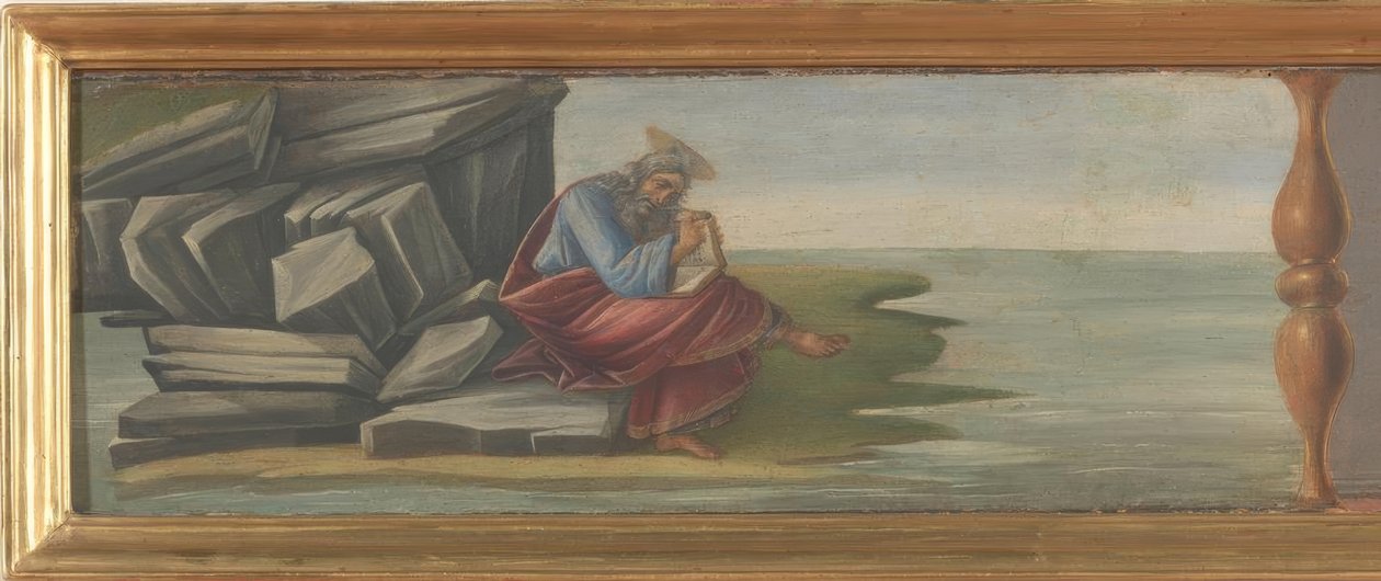 Juan en Patmos de Sandro Botticelli