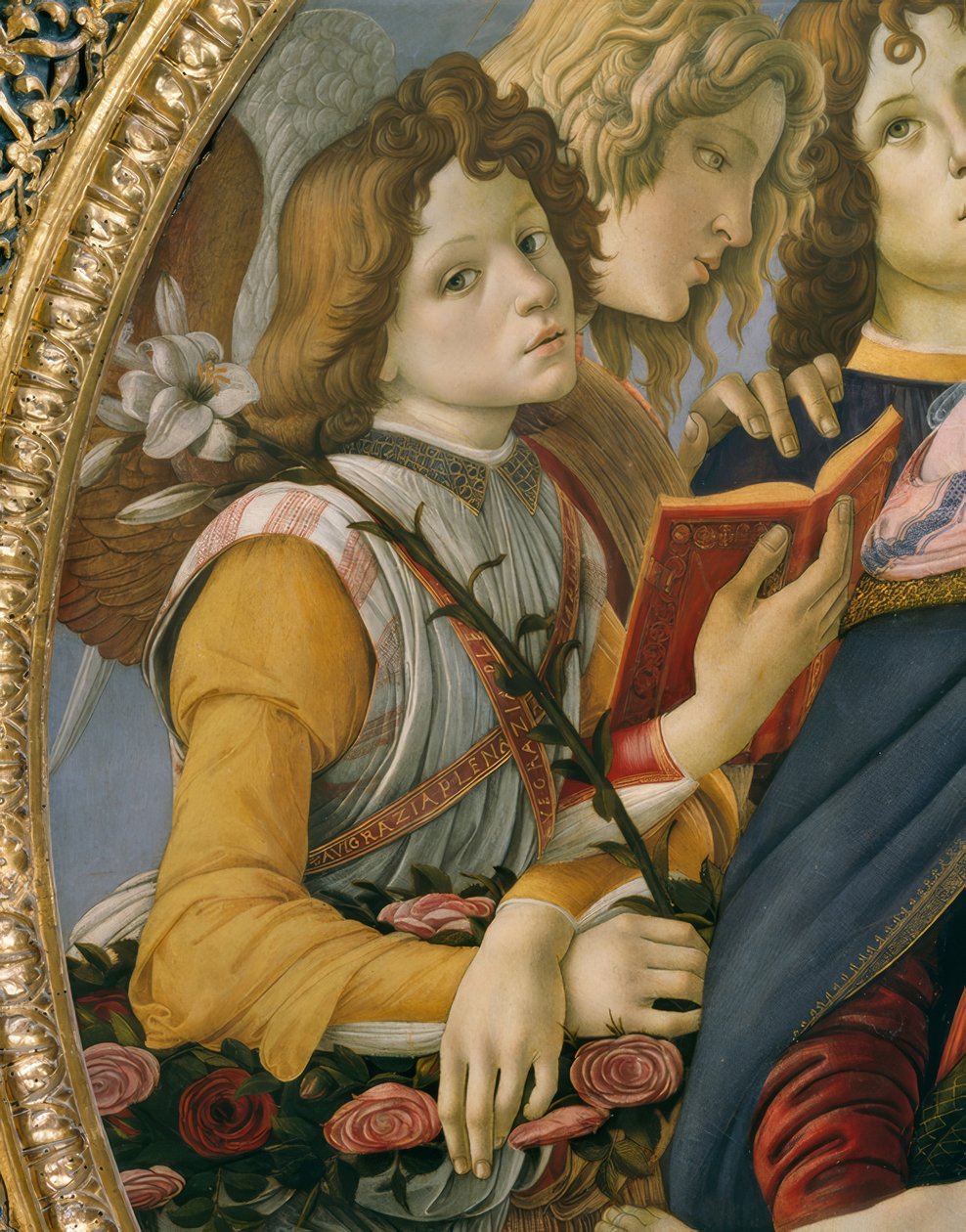 María con el niño y seis ángeles de Sandro Botticelli