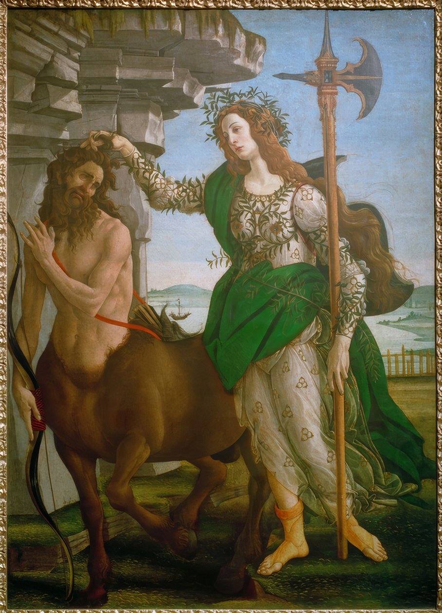 Minerva y centauro de Sandro Botticelli