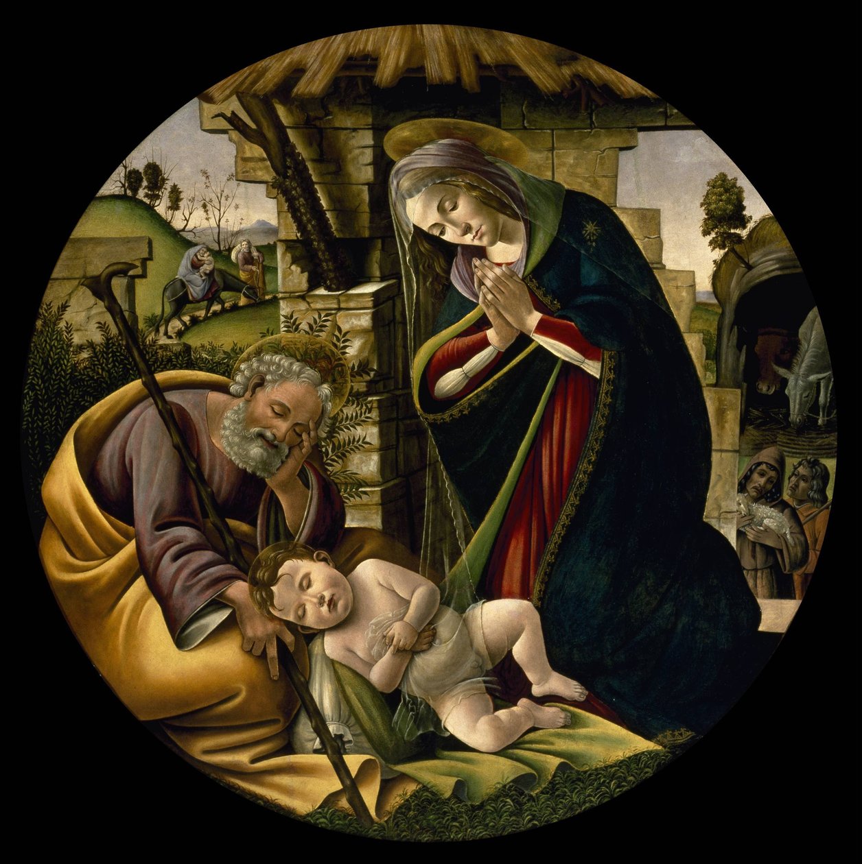 La adoración del Niño Jesús de Sandro Botticelli