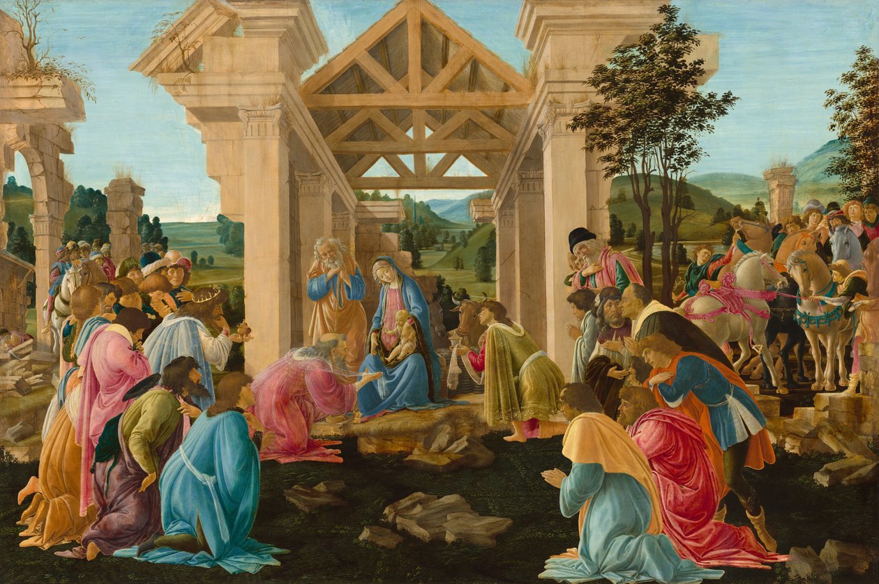 La adoración de los magos de Sandro Botticelli
