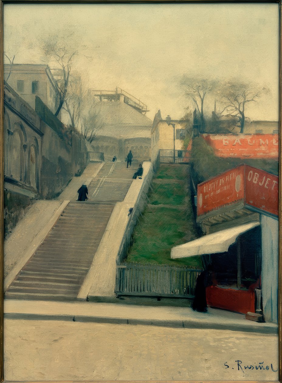 El Sagrado Corazón en construcción de Santiago Rusiñol