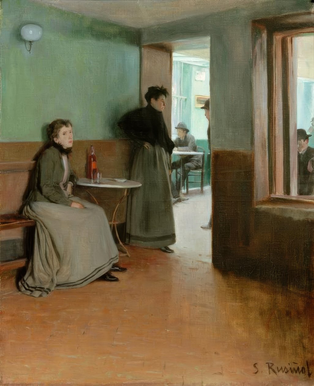 Acuario (Interior de un café) de Santiago Rusiñol