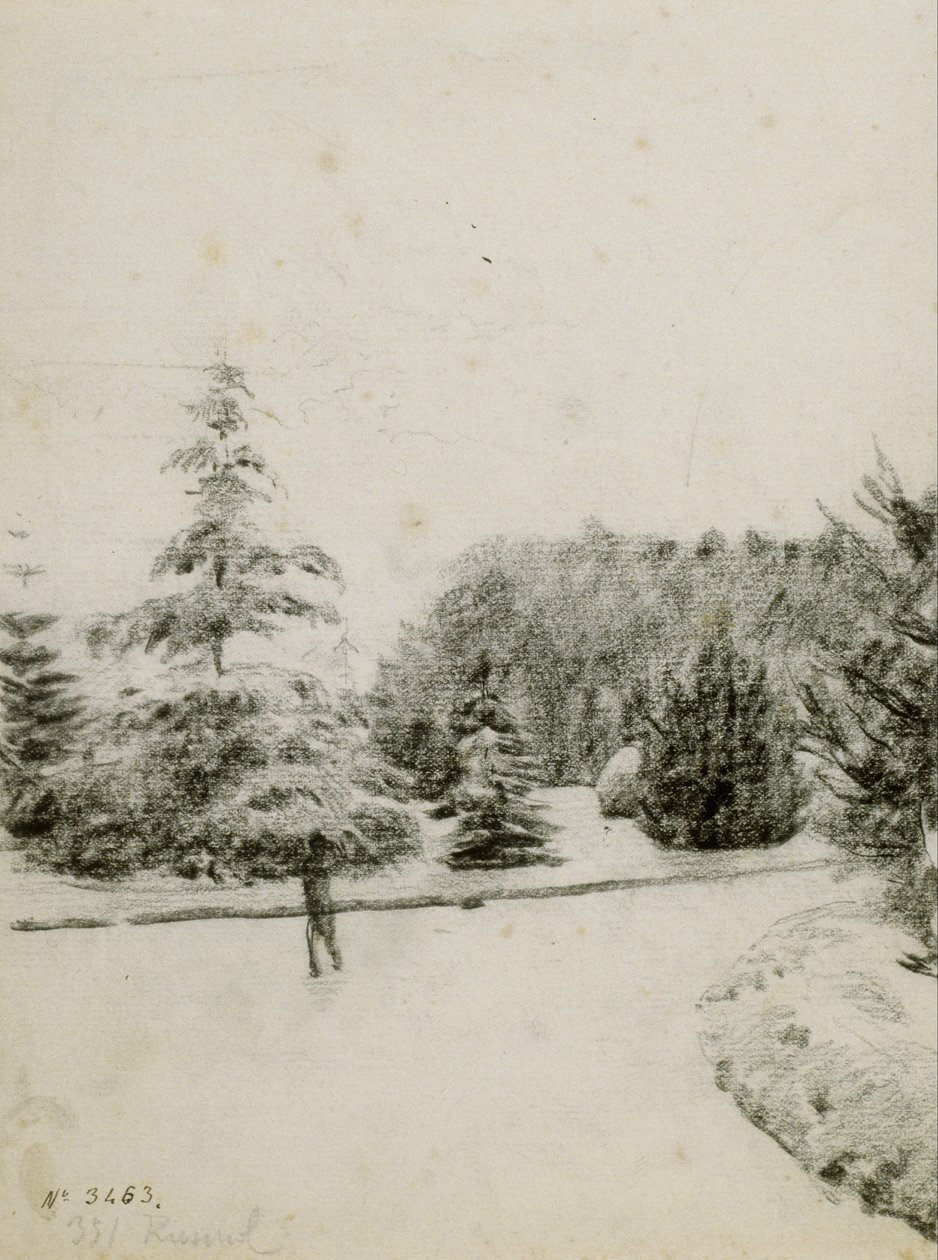 Estudio de un jardín de Santiago Rusiñol