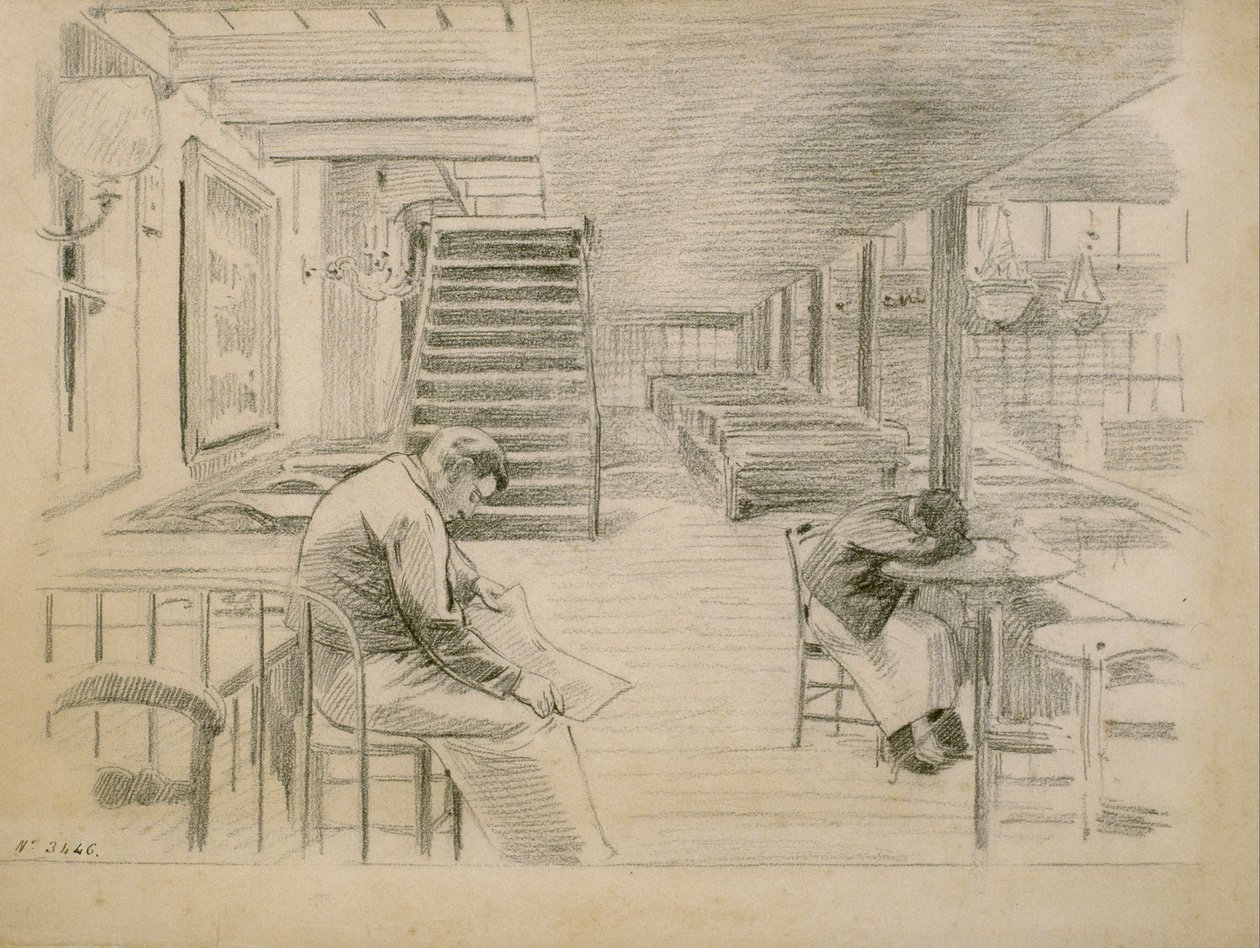 Esperando clientes de Santiago Rusiñol