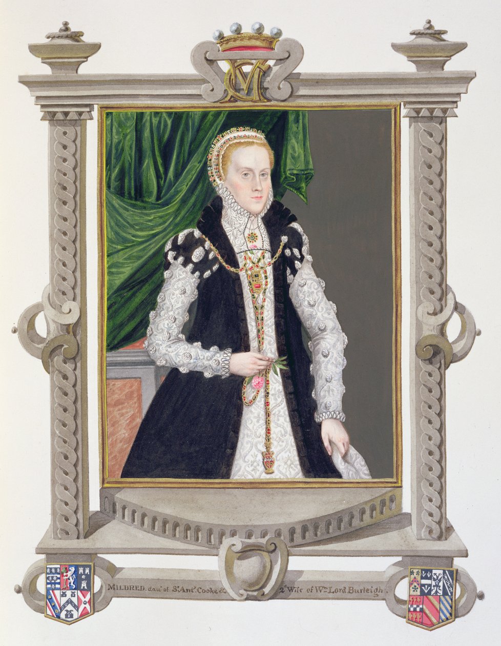 Retrato de Mildred Cooke, Lady Burghley de 